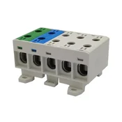 BE Univerzalni tirni konektor ETB 50/1x5 (L1,L2,L3,N,PE) Al/Cu električni vijak 10 lukenj za kable Elektro Becov