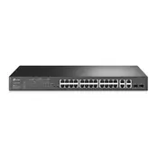TP-Link JetStream TL-SL2428P mrežno stikalo Upravljano L2 Fast Ethernet (10/100) Power over Ethernet (PoE) 1U Črna