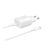 Samsung HIŠNI POLNILEC EP-TA800XWE Super Fast Charge (Type C) i podatkovni kabel EP-DA705BWE (Type C - Type C) - bel