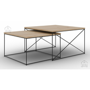 Komplet dveh klubskih mizic Licco - črna/artisan