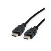 ROLINE Roline HDMI priključni kabel HDMI-A  vtič 7.50 m črna 11.04.5935 #####4K UHD\, zaščiten HDMI kabel, (20421272)