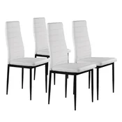 Northix Oblazinjeni stoli 4x stol za jedilnico, beli ModernHome