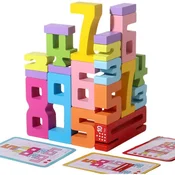 JOJOY® Montessori lesene številčne kocke (20 kosov) | NUMBLOCK