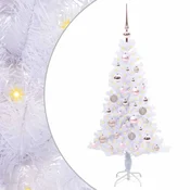 Vidaxl Umestno božično drevo med 150 LED Bela 120 cm PVC in jeklo