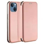 shumee Magnetni ovitek Beline Book za iPhone 15 Plus 6,7 rožnato zlate barve