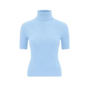 PANTHEROAR Pulover High Neck Short Sleeve Top svetlo modra