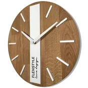 shumee Lesena stenska ura Oak Classic 30cm bela