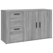 Komoda sivog hrasta sonome 100x33x59,5 cm od konstruiranog drva