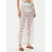 Seafolly Hlače iz tkanine Secret Garden 55418-PA Bela Regular Fit