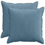 vidaXL Prevleka za blazino 2 kos HOUTEN Modra 80 x 80 cm korduroy