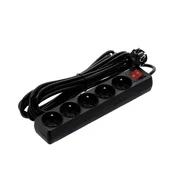 Podaljševalni kabel s stikalom 5 vtičnic 5m črn 63917