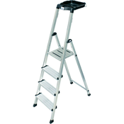 Krause Aluminijasta samostoječa lestev, delovna višina (maks.): 3.25 m Krause 126542 srebrne barve 5.6 kg