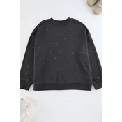 Trendyol Curve Anthracite Thick Staple Detailed Knitted Sweatshirt