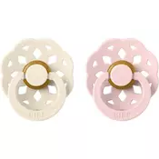 BIBS Boheme Natural Rubber Size 1: 0+ months duda Ivory/Blossom 2 kos