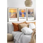 Wallity Dekorativne uramljene slike, 50x35cm, 3 komada, Šarene