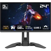 ASUS gejming monitor ROG PG248QP 24.1/TN/1920x1080/540Hz/0,2ms GtG/HDMI,DP,USB/Gsync/Pivot,visina/VESA/crna