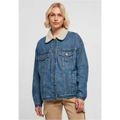 Urban Classics Prehodna jakna  kremna / moder denim