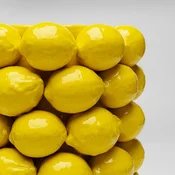 KARE Vaza Lemon Juice, višina 43 cm, O 26 cm, porcelan, rumena - Dnevna soba/jedilnica - Dizajn - Keramika