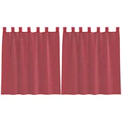 vidaXL vidaXL Voile zavese z zankami 2 kosa vinsko rdeče 140x140 cm, (5000297591)