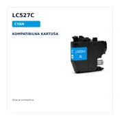Kompatibilna kartuša za Brother LC527C za MFC-J4350DW, MFC-J4550DW, MFC-J6760DW, MFC-J6960DW, MFC-J6975DW, MFC-J6977DW – cyan