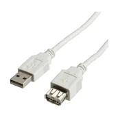 STANDARD kabel USB2.0 USB-A - USB-A, M/Ž, 3m, bež S3113-100
