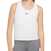 Majica kratkih rukava za djevojcice Nike Dri-Fit Swoosh Tank Bra - white/black