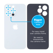 Apple iPhone 13 Pro - Steklo zadnjega ohišja s povecano odprtino za kamero (Silver)