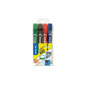 permanentni marker Pilot Set 4/1 črn, moder, rdeč, zelen
