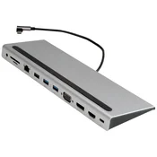 VALUE VALUE USB 3.2 Gen 2 Type C Multiport Docking Station\, 4K HDMI/DP\, VGA\, USB\, kartica Value USB 2.0 adapter 12.99.1117, (20428568)