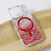 Maska Magsafe Glitter za iPhone 16 Pro 6.3 crvena