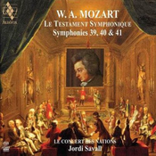 MOZART:LE testAMENT SYMPHONIQUE NO.39,40 & 41/SAVALL 2CD