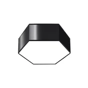 SOLLUX lighting Stropna svetilka šesterokotna črna 11 cm SUNDE 2xE27 15W SL.1059 Sollux Lighting
