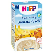 HIPP Organic Milk Pap BANANA PEACH 250g 4m+