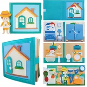 shumee Tiha knjiga za otroke Montessori manipulativna tabla Felt House