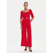 Rinascimento Kombinezon CFC0125323003 Rdeča Wide Leg