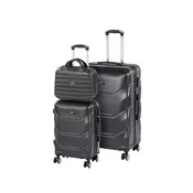 Set koferova na kotače TraveLux Max IX, crni