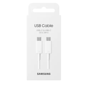 Samsung podatkovni kabel EP-DX510JWE Super Fast Charge Type C na Type C 100W 5A 1,8m - bel (Blister)
