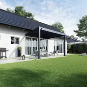 Bioklimatska pergola Antares — Stenska/3 x 3.6/Antracit/Ročni