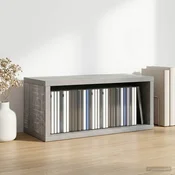 vidaXL Polica za shranjevanje CD-jev Siva Sonoma 40 x 17 x 17 cm