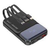 LINQ LinQ, Zunanja baterija 10000 mAh + kabli Lightning - USB C in USB, Črna, (5000017437)
