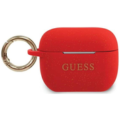 Guess GUACAPSILGLRE AirPods Pro cover red Silicone Glitter (GUE001057)