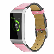 BStrap Fitbit Charge 3 Leather Italy (Large) pašček, Pink