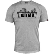 011Shop Muška majica kratkih rukava, Šema, Svetlosiva