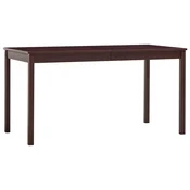 Blagavaonski stol tamnosmedi 140 x 70 x 73 cm od borovine