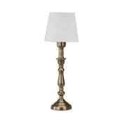 PR Home Namizna svetilka Therese Mia, 43 cm, bela/medenina, platno - Dnevna soba/jedilnica - bela, starinska medenina - Tkanine/tekstil