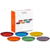 Jedilni krožnik COUPE 27 cm, set 6 kosov, RAINBOW, kamnita posoda, Le Creuset