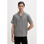 HUGO Srajca Ellino 50560584 Siva Relaxed Fit