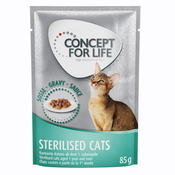 12x85 g Concept for Life po posebni ceni! - Sterilised Cats v omaki