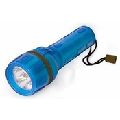 RX4051#03427 svetilka profesionalna 3LED 2 D cell battery prosojna modra