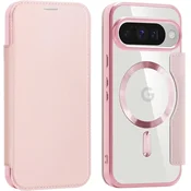 GS Preklopni ovitek za Google Pixel 10 Pro XL, denarnica RFID MagSafe z zaščito kamere, roza